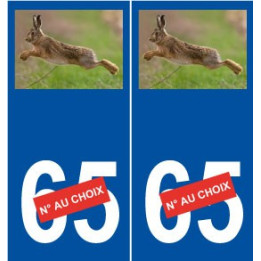 Lièvre numéro choix autocollant plaque sticker logo 2