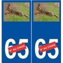 Lièvre numéro choix autocollant plaque sticker logo 2