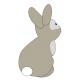 Lapin autocollant adhésif sticker logo 8436