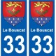 33 Le Bouscat blason ville sticker autocollant plaque