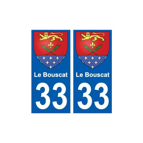 33 Le Bouscat blason ville sticker autocollant plaque