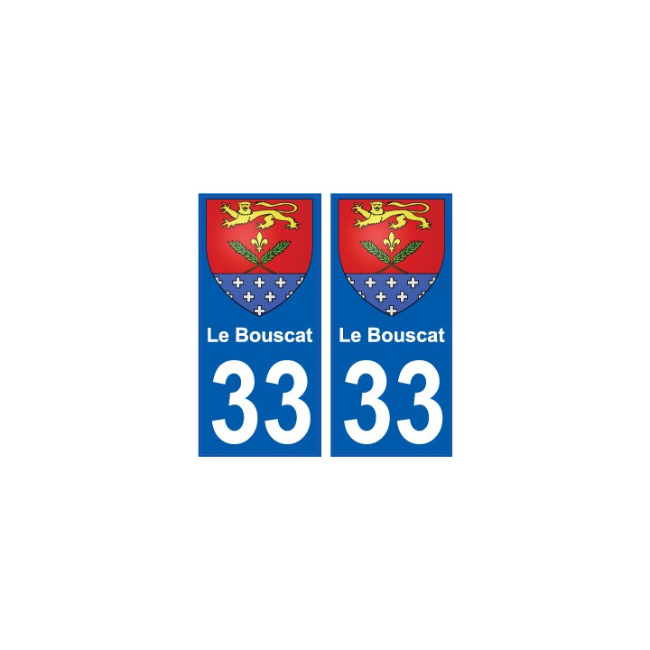 33 Le Bouscat blason ville sticker autocollant plaque