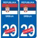 66 Cerdanya sticker aufkleber platte