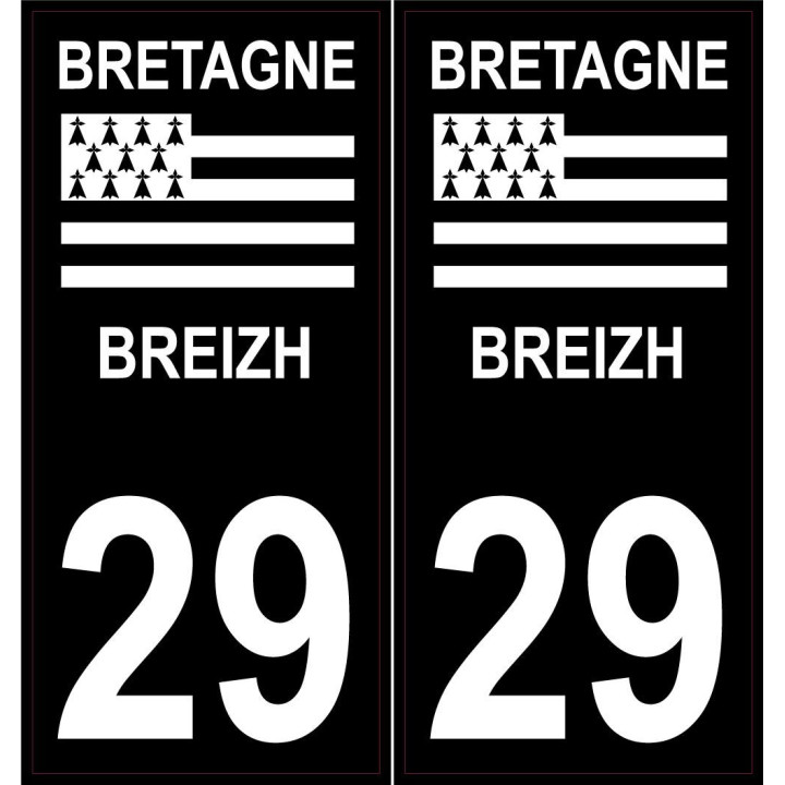 29 Finistère sticker plate