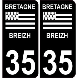 35 Ille et Vilaine placa etiqueta