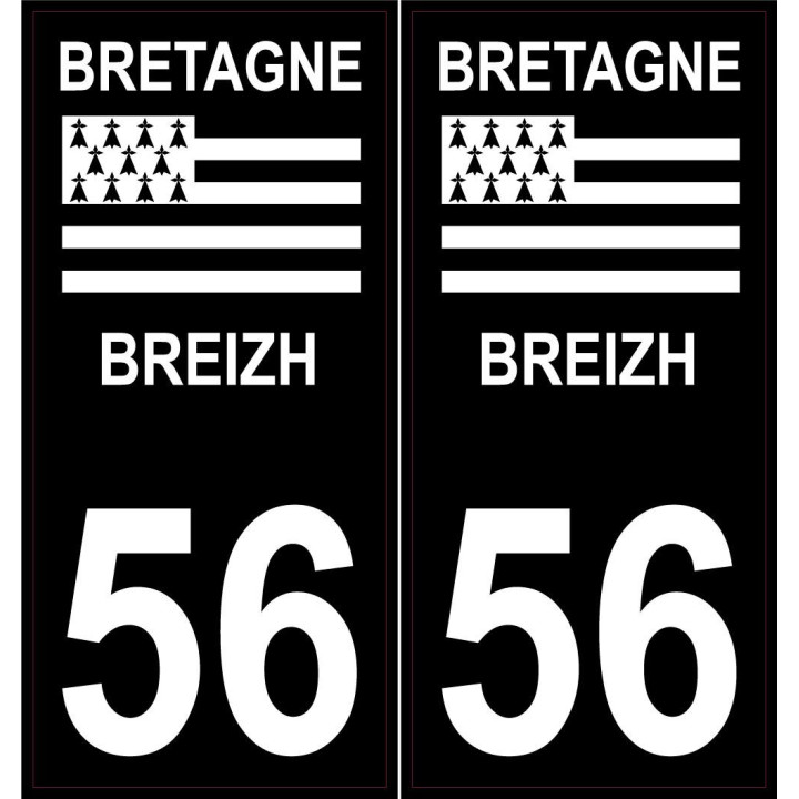 56 Morbihan sticker plate Britain