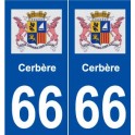 66 Cerbère logo autocollant plaque ville sticker