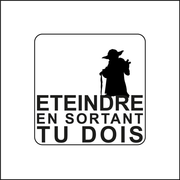 Stickers Yoda Star Wars sticker autocollant interrupteur