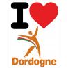 I love Dordogne j'aime la Dordogne autocollant adhésif sticker logo 882