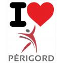 I love Périgord autocollant adhésif sticker logo 712