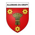 Allemans-du-Dropt 47 ville sticker blason écusson autocollant adhésif