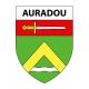Auradou Sticker wappen, gelsenkirchen, augsburg, klebender aufkleber