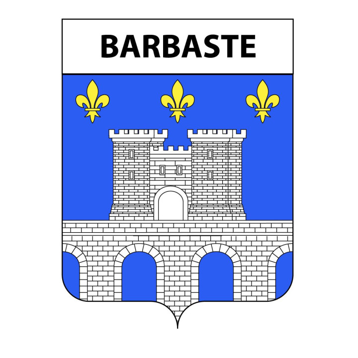 Barbaste 47 ville sticker blason écusson autocollant adhésif