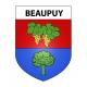 Pegatinas escudo de armas de Beaupuy adhesivo de la etiqueta engomada