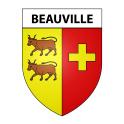 Stickers coat of arms Beauville adhesive sticker