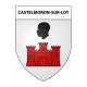 Pegatinas escudo de armas de Castelmoron-sur-Lot adhesivo de la etiqueta engomada