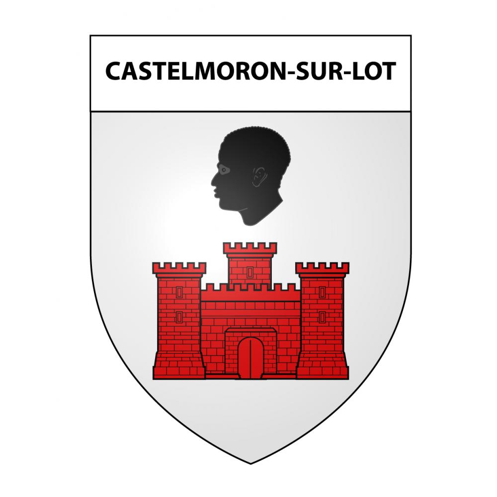 Castelmoron-sur-Lot 47 ville sticker blason écusson autocollant adhésif