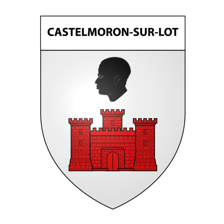 Castelmoron-sur-Lot 47 ville sticker blason écusson autocollant adhésif