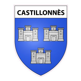 Castillonnès Sticker wappen, gelsenkirchen, augsburg, klebender aufkleber