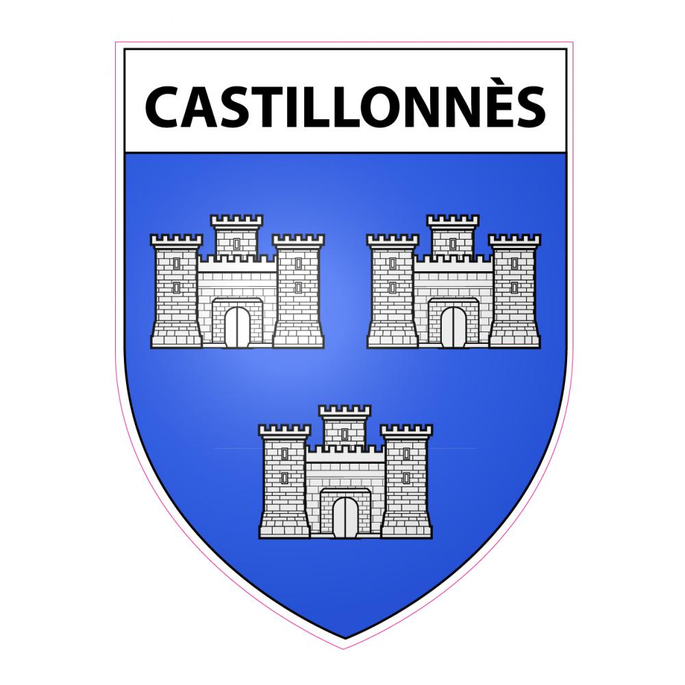Stickers coat of arms Castillonnès adhesive sticker