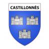 Stickers coat of arms Castillonnès adhesive sticker
