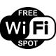 Logo Wi-fi 1 nero bianco adesivo decalcomania