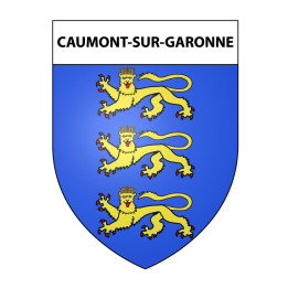Pegatinas escudo de armas de Caumont-sur-Garonne adhesivo de la etiqueta engomada