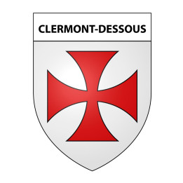 Pegatinas escudo de armas de Clermont-Dessous adhesivo de la etiqueta engomada
