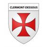 Pegatinas escudo de armas de Clermont-Dessous adhesivo de la etiqueta engomada