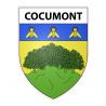 Pegatinas escudo de armas de Cocumont adhesivo de la etiqueta engomada
