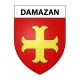 Pegatinas escudo de armas de Damazan adhesivo de la etiqueta engomada