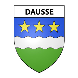 Dausse Sticker wappen, gelsenkirchen, augsburg, klebender aufkleber