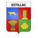Pegatinas escudo de armas de Estillac adhesivo de la etiqueta engomada