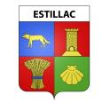 Pegatinas escudo de armas de Estillac adhesivo de la etiqueta engomada