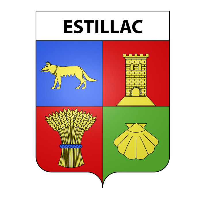 Estillac Sticker wappen, gelsenkirchen, augsburg, klebender aufkleber