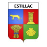 Pegatinas escudo de armas de Estillac adhesivo de la etiqueta engomada