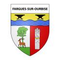 Pegatinas escudo de armas de Fargues-sur-Ourbise adhesivo de la etiqueta engomada