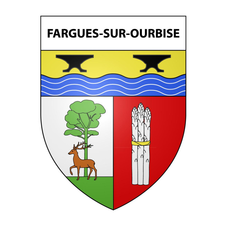 Fargues-sur-Ourbise Sticker wappen, gelsenkirchen, augsburg, klebender aufkleber