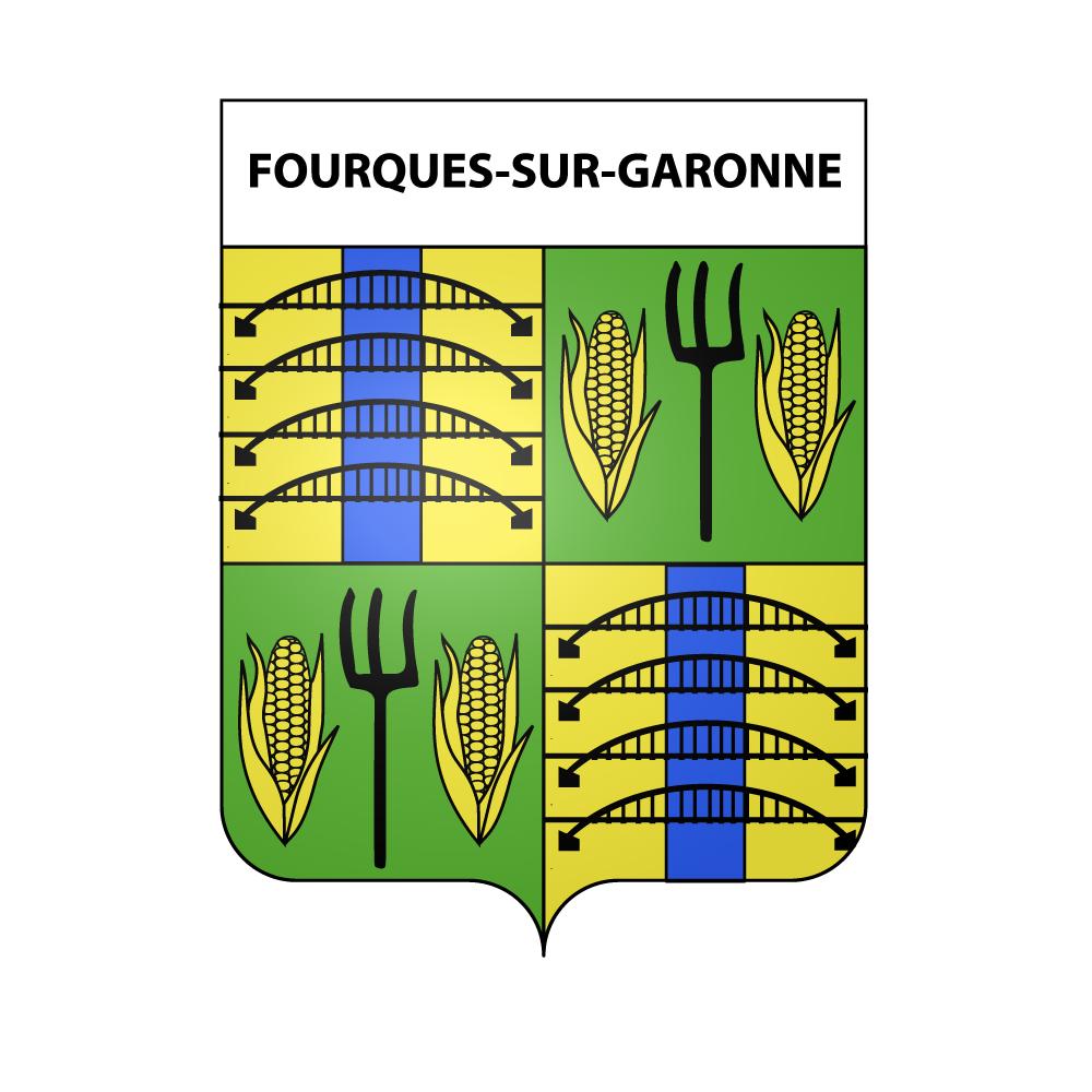 Fourques-sur-Garonne 47 ville sticker blason écusson autocollant adhésif