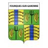 Fourques-sur-Garonne 47 ville sticker blason écusson autocollant adhésif
