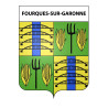 Pegatinas escudo de armas de Fourques-sur-Garonne adhesivo de la etiqueta engomada