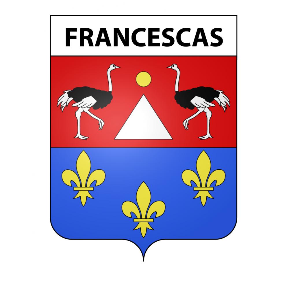 Francescas 47 ville sticker blason écusson autocollant adhésif