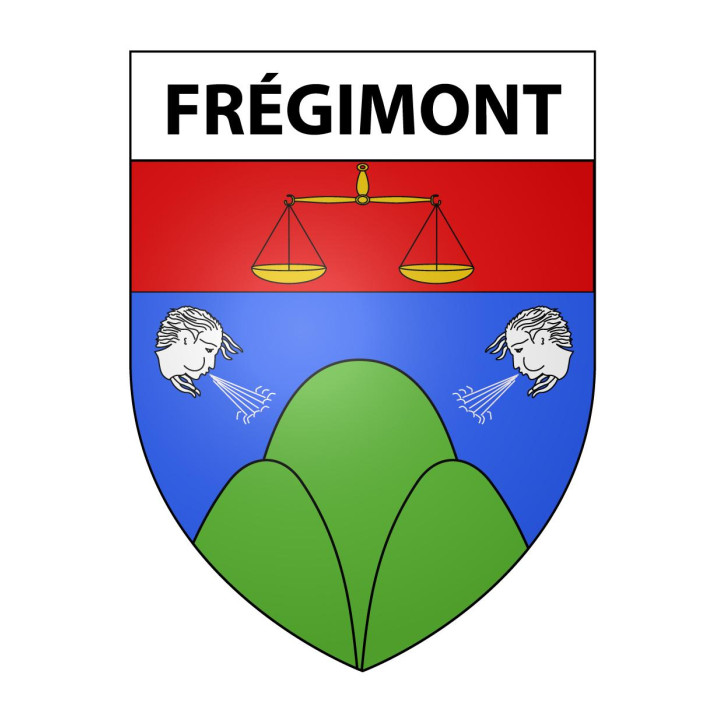 Pegatinas escudo de armas de Frégimont adhesivo de la etiqueta engomada