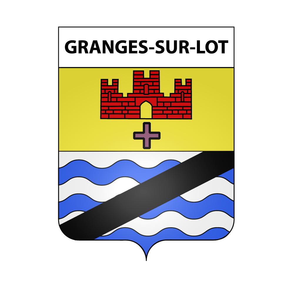 Pegatinas escudo de armas de Granges-sur-Lot adhesivo de la etiqueta engomada