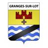 Granges-sur-Lot 47 ville sticker blason écusson autocollant adhésif