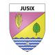 Jusix Sticker wappen, gelsenkirchen, augsburg, klebender aufkleber