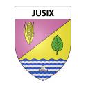 Pegatinas escudo de armas de Jusix adhesivo de la etiqueta engomada