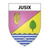 Jusix 47 ville sticker blason écusson autocollant adhésif