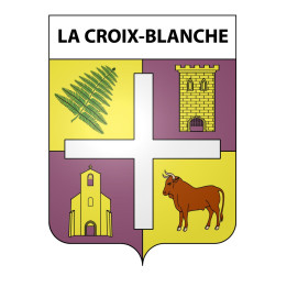 Pegatinas escudo de armas de La Croix-Blanche adhesivo de la etiqueta engomada