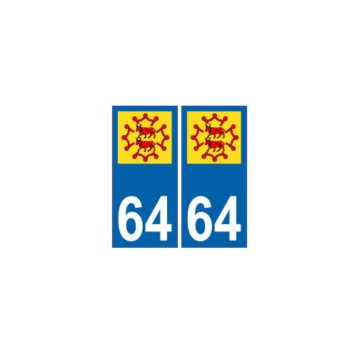 64 Bearn occitan autocollant plaque